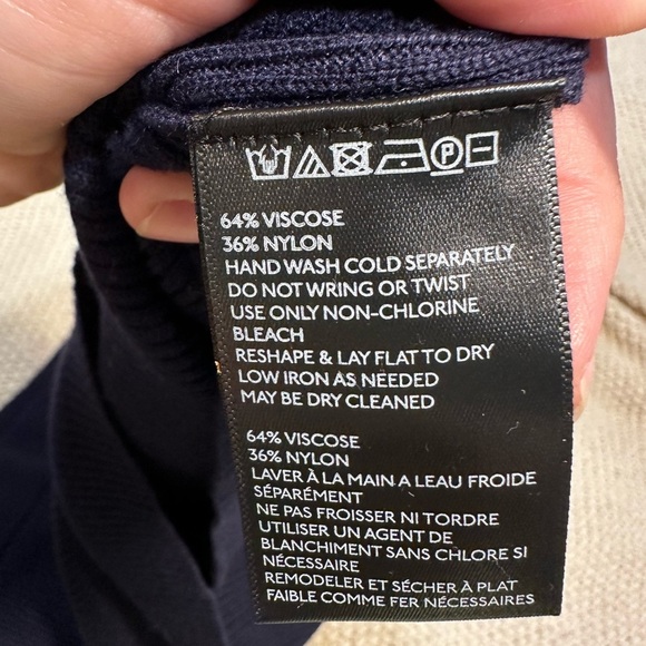 Womens Anthropologie navy Blue Blouses - Picture 7 of 7